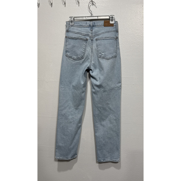 Madewell The Perfect Vintage Straight Jean Womens 26 Distressed Light Blue Denim - Picture 3 of 15
